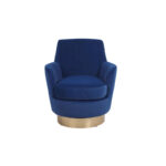 Velvet Soft Fabric Swivel Barrel Chair - 28.3 x 29.3 x 32.7 - Image 11