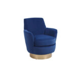 Velvet Soft Fabric Swivel Barrel Chair - 28.3 x 29.3 x 32.7 - Image 12