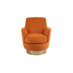 Velvet Soft Fabric Swivel Barrel Chair - 28.3 x 29.3 x 32.7 - Image 20