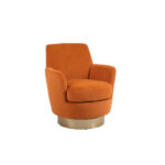 Velvet Soft Fabric Swivel Barrel Chair - 28.3 x 29.3 x 32.7 - Image 21