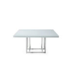 Square White Lacquer Tabletop with Medal Base - Image 7