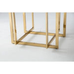 Square White Lacquer Tabletop with Medal Base - Image 6