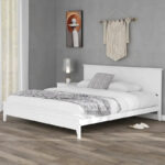 Modern White Solid Wood Platform Bed - Image 13