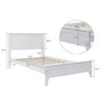 Modern White Solid Wood Platform Bed - Image 5