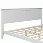 Modern White Solid Wood Platform Bed - Image 10