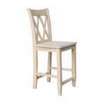 Unfinished Double X-back Stool - Image 4