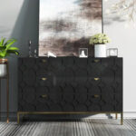 Wooden Storage 6 Drawer Double Dresser for Bedroom - Image 3
