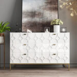 Wooden Storage 6 Drawer Double Dresser for Bedroom - Image 8