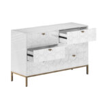 Wooden Storage 6 Drawer Double Dresser for Bedroom - Image 9