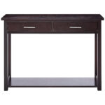 Entryway Console Sofa Occasional Table with Drawers, Espresso - Image 3