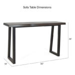 Joliet Live Edge Distressed Cherry and Ebony Console Bar Table - Image 2