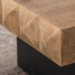 Three-dimensional Embossed Pattern Square Retro Coffee Table - Image 7