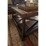 Homestyles Carpenter Brown Wood Square Coffee Table - Image 3