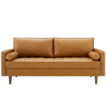 Turner Modern Tan Leather Upholstered Sofa - Image 2