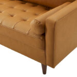 Turner Modern Tan Leather Upholstered Sofa - Image 5