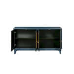 Modern Accent Storage Cabinet Sideboard Wooden Cabinet Console Table with 4 Doors and Adjustable Shelves - Image 7