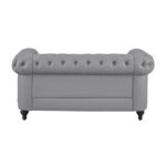 Chesterfield Elegance Collection: Loveseat and Accent Chair with Rolled Arms for Living Room, Office, Reception - Image 5