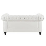 Chesterfield Elegance Collection: Loveseat and Accent Chair with Rolled Arms for Living Room, Office, Reception - Image 9