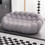 2-Seat Bubble Curved Lazy Sofa Honeycomb Shaped with 3D Textile Fabric for Living Room - Image 28