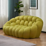 2-Seat Bubble Curved Lazy Sofa Honeycomb Shaped with 3D Textile Fabric for Living Room - Image 3