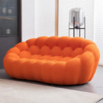 2-Seat Bubble Curved Lazy Sofa Honeycomb Shaped with 3D Textile Fabric for Living Room - Image 20