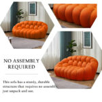 2-Seat Bubble Curved Lazy Sofa Honeycomb Shaped with 3D Textile Fabric for Living Room - Image 27