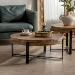 31.29 Modern Retro Splicing Round Coffee Table - Image 34