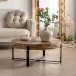 31.29 Modern Retro Splicing Round Coffee Table - Image 2