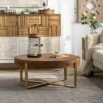 31.29 Modern Retro Splicing Round Coffee Table - Image 20