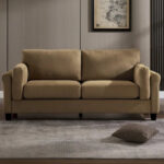 Modern Double Arm Sofa,Deep Seat Couch,Pillowed Back Cushions,Durable Upholstered Fabric