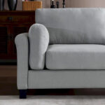 Modern Double Arm Sofa,Deep Seat Couch,Pillowed Back Cushions,Durable Upholstered Fabric - Image 23