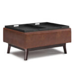 34 inch Wide Mid Century Modern Rectangle Table Ottoman - Image 3