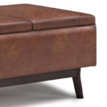 34 inch Wide Mid Century Modern Rectangle Table Ottoman - Image 8