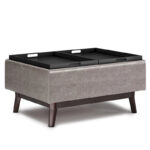 34 inch Wide Mid Century Modern Rectangle Table Ottoman - Image 12