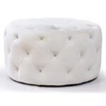 Meerna 24-inch Round Tufted Padded Ottoman (Optional Colors) - Image 7