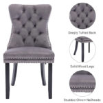 Dining Chairs Set of 6, Luxury Upholstered Velvet Kitchen Chairs Side Chair with Padded Seat Back and Solid Wood Legs - N/A - Image 19