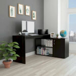 Dallas L-Shaped Home Office Desk, Two Shelves, Single Door Cabinet - Image 3