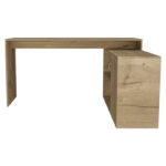 Dallas L-Shaped Home Office Desk, Two Shelves, Single Door Cabinet - Image 9