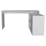 Dallas L-Shaped Home Office Desk, Two Shelves, Single Door Cabinet - Image 19
