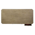 Simply Elegant White, Brown, & Heathered Taupe Writing Desk - Image 6