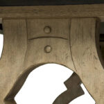 Simply Elegant White, Brown, & Heathered Taupe Writing Desk - Image 12