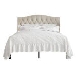 Classic Linen Button Tufted Upholstered Platform Bed - Image 28