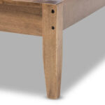 Mid-Century Fabric and Wood Platform Bed by - Image 6