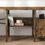 Farmhouse L Shaped Home Office Computer Desk with Storage Cabinet - Image 15