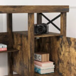 Farmhouse L Shaped Home Office Computer Desk with Storage Cabinet - Image 17
