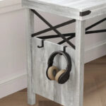 Farmhouse L Shaped Home Office Computer Desk with Storage Cabinet - Image 28