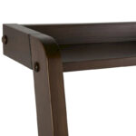 Solid Wood Contemporary 36 inch Wide Modern Leaning Desk in Warm Walnut Brown - Image 5