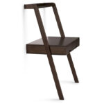 Solid Wood Contemporary 36 inch Wide Modern Leaning Desk in Warm Walnut Brown - Image 6
