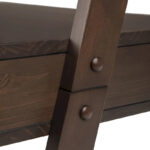 Solid Wood Contemporary 36 inch Wide Modern Leaning Desk in Warm Walnut Brown - Image 9