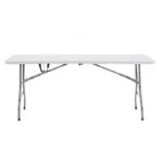 Folding Table Foldable Table Portable Collapsible Table Multipurpose Rectangular Resin Fold Up Table for Outdoor Camping - Image 3